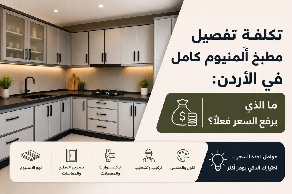 تكلفة تفصيل مطبخ ألمنيوم