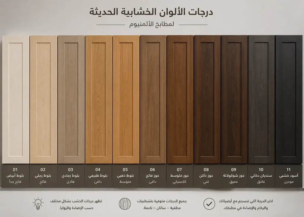 درجات الوان مطابخ خشب حديثة مميزة بصورة واحدة