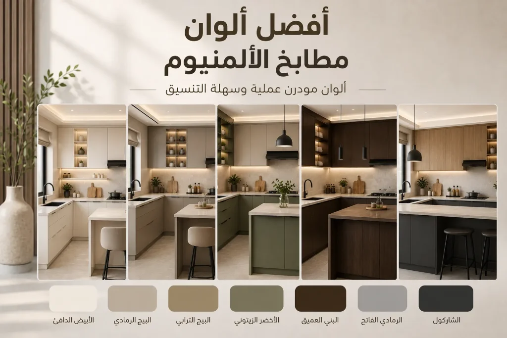 أفضل ألوان مطابخ الألمنيوم